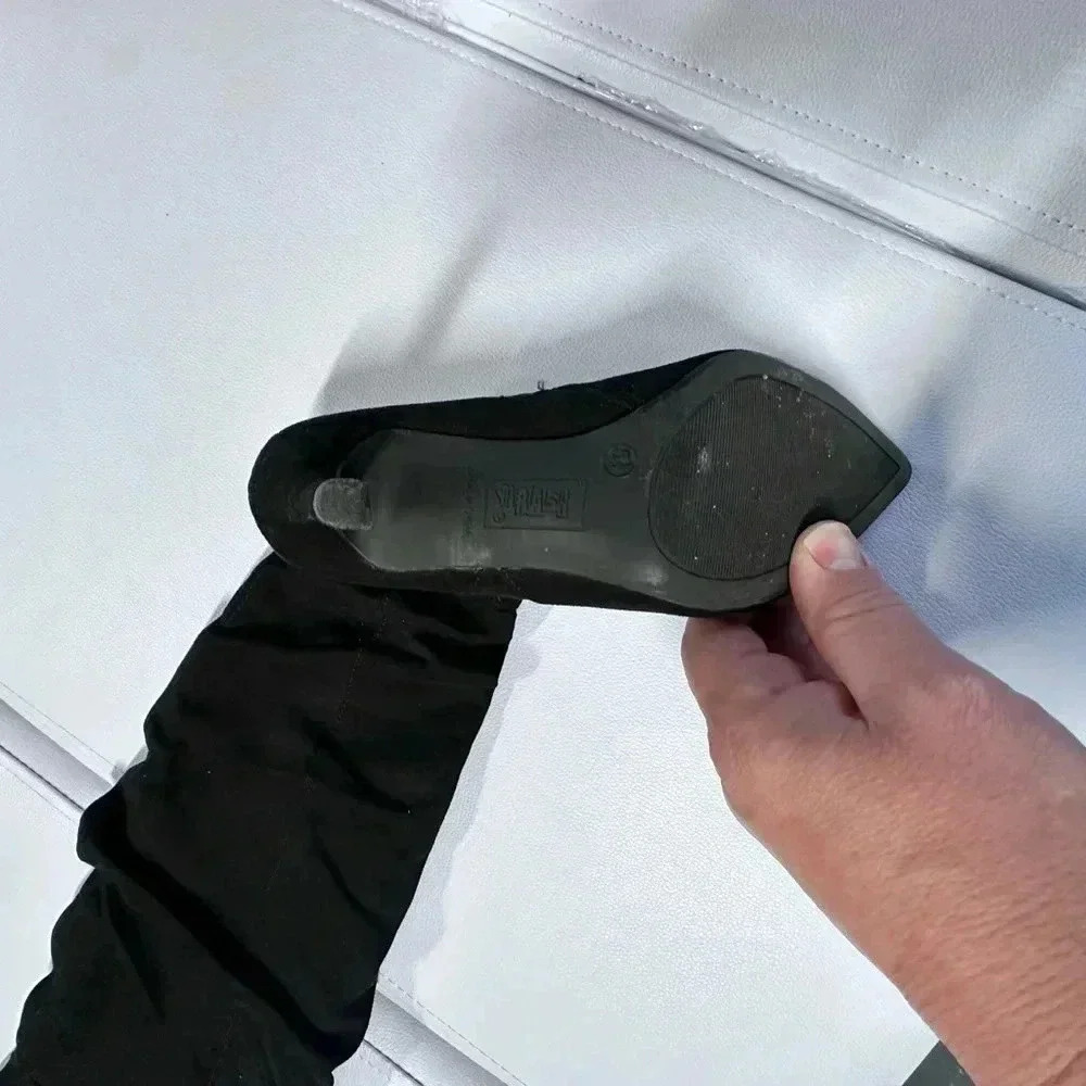 Brash Black Over the Knee Boots - Picture 5 of 7